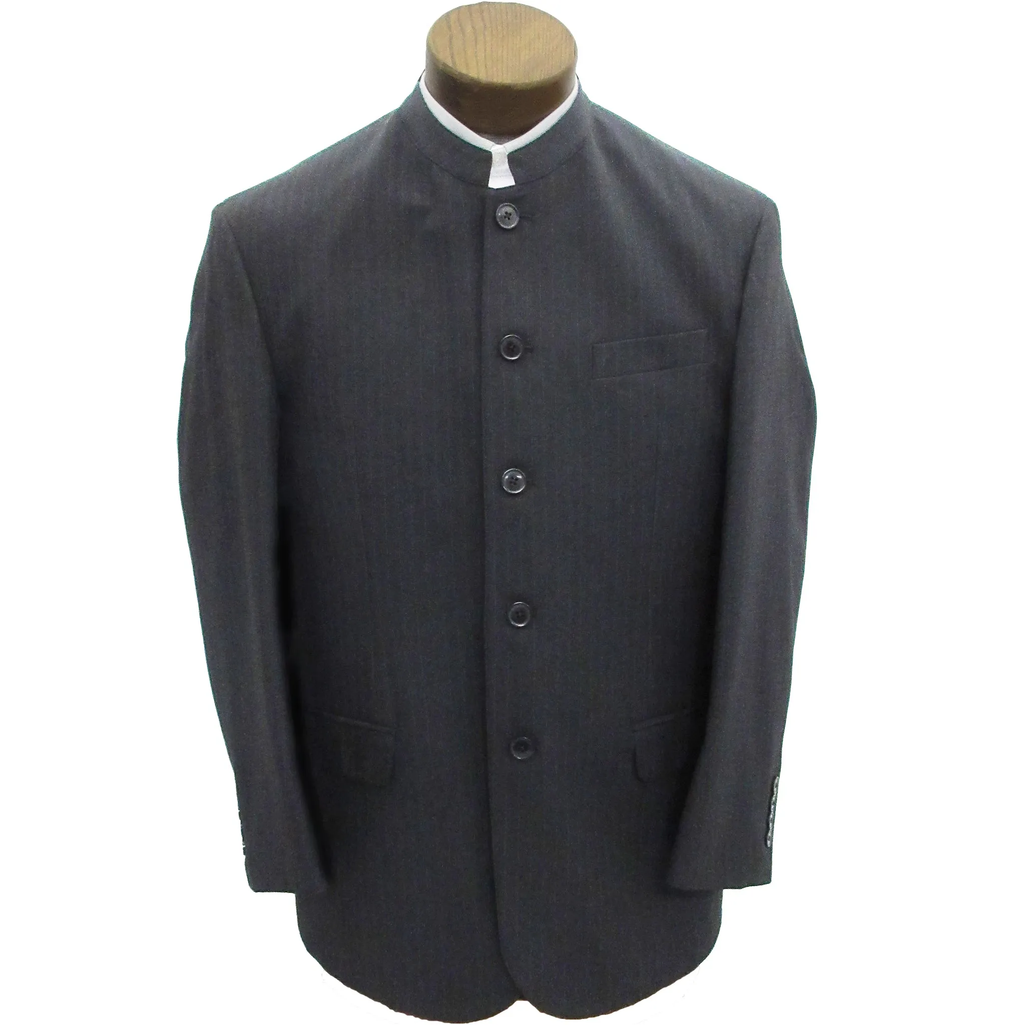 Men's Plain Suit Clerical Coat Pinstripe Poly Rayon 7800 7600