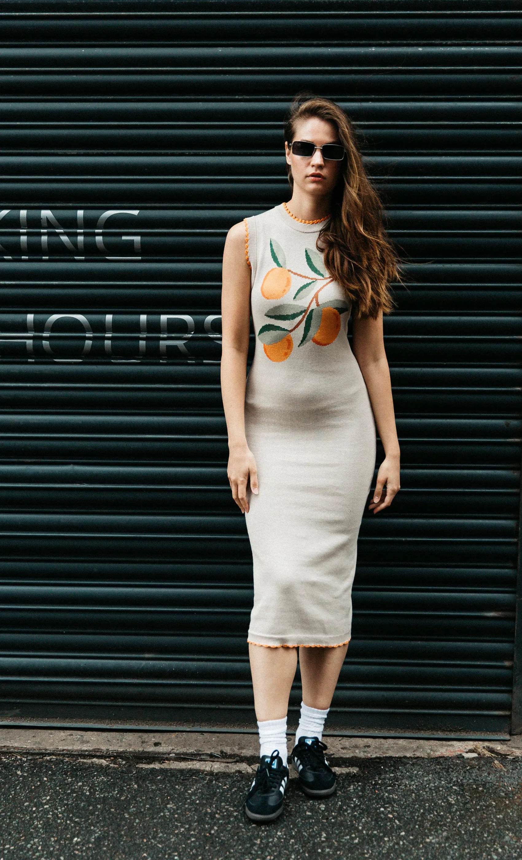 Neroli Orange Knitted Tank Dress