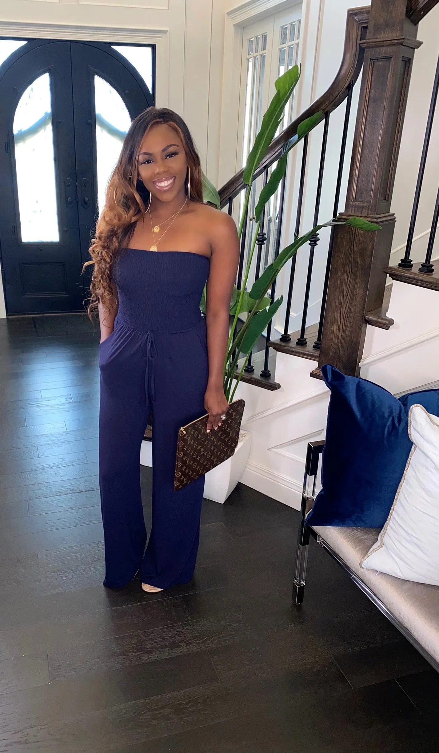 NEW Candy Girl Jumpsuit (Navy)