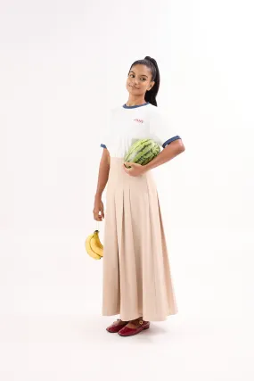 Nude Box Pleated Skirt - Women's