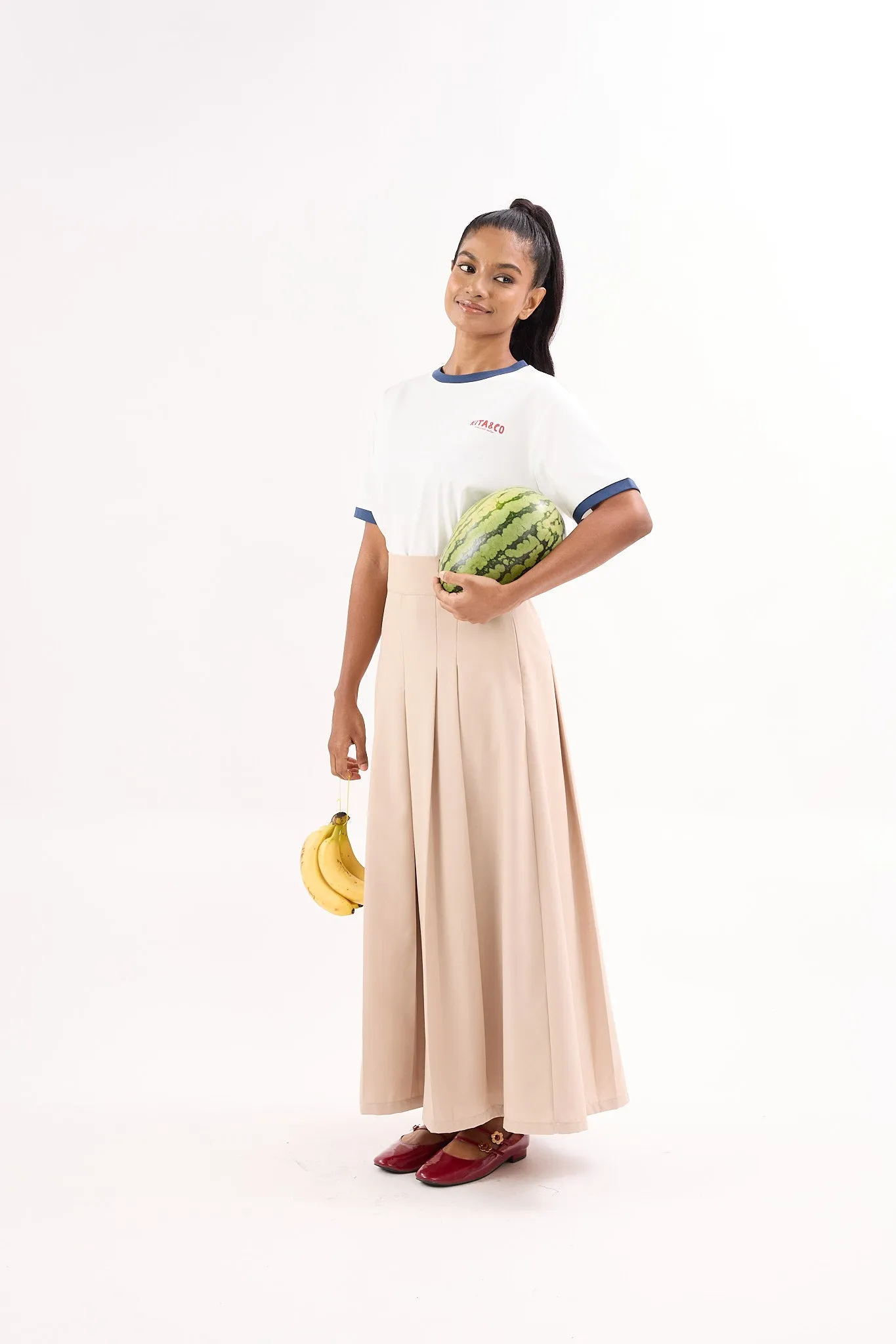 Nude Box Pleated Skirt - Women's