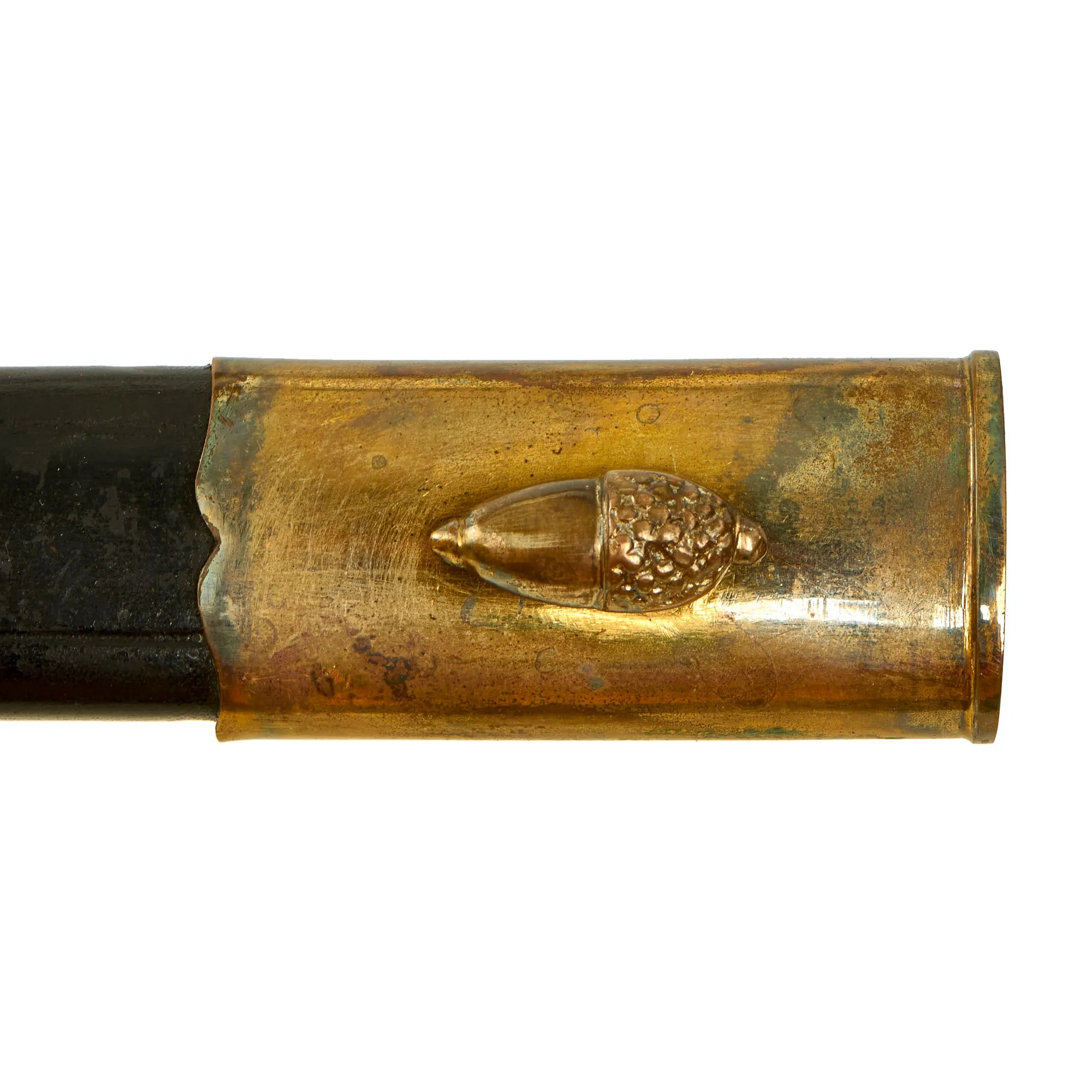 Original German WWII Hirschfänger Bone Handle Forestry Dress Cutlass by Carl Eickhorn with Handguard & Scabbard