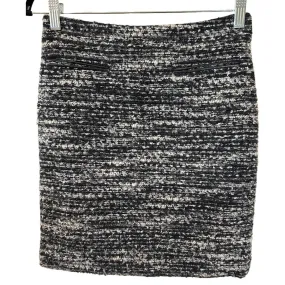 Petite Tweed Pencil Skirt Black White Professional Office Wear
