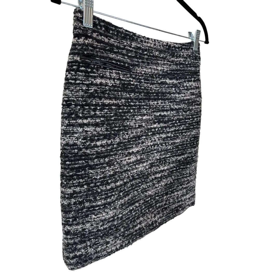 Petite Tweed Pencil Skirt Black White Professional Office Wear
