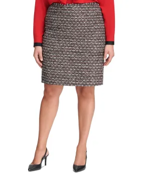 Plus Tweed Pencil Skirt