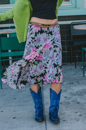 PORTER Floral Flowy Flirty Y2K Perfection Skirt Tag Size M