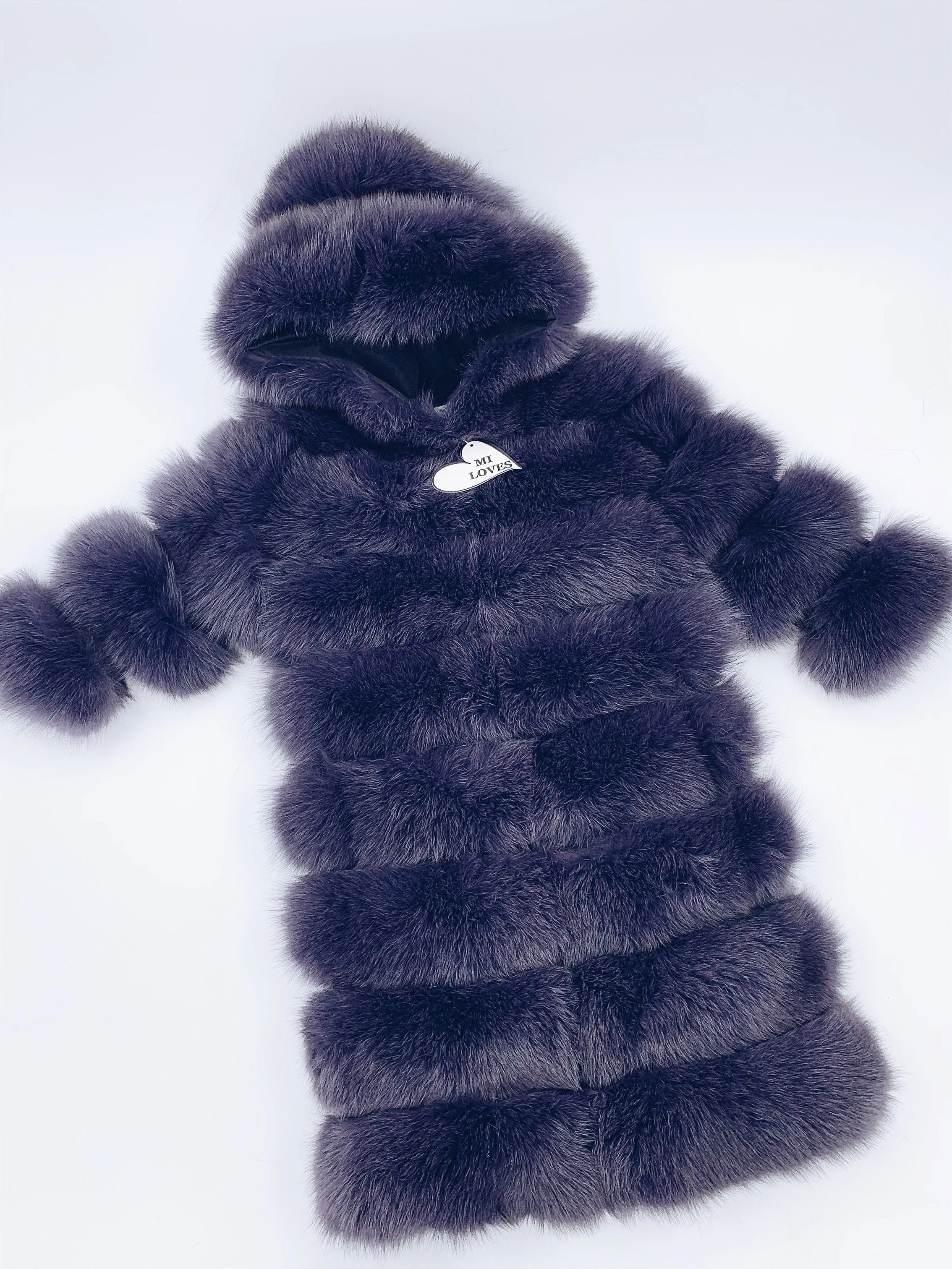 PRE ORDER(delivery in 3/4 weeks)Mi LOVES SIGNATURE ELITE COLLECTION !!SUPER LUXURIOUS LONG FOX FUR COAT .