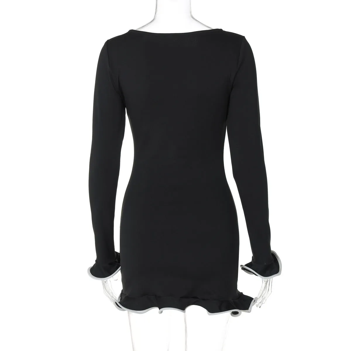 Romy Ruffle Mini Long Sleeve Dress