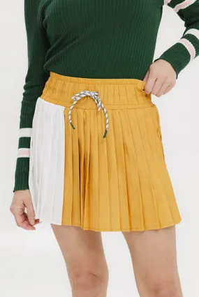 Rose Pleated Skirt - Mustard