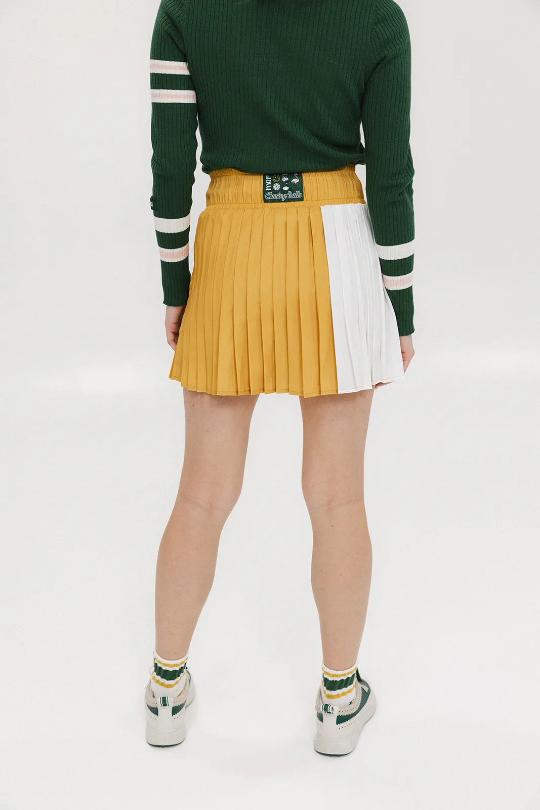 Rose Pleated Skirt - Mustard