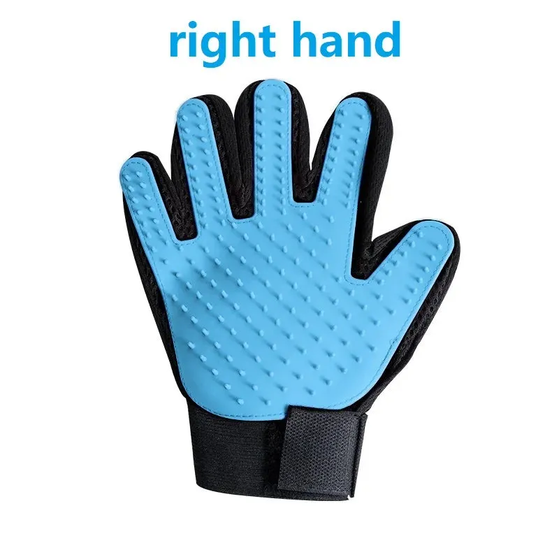 Rubber Pet Grooming Glove - Deshedding and Massage Tool for Cats and Dogs - Bath and Grooming Aid