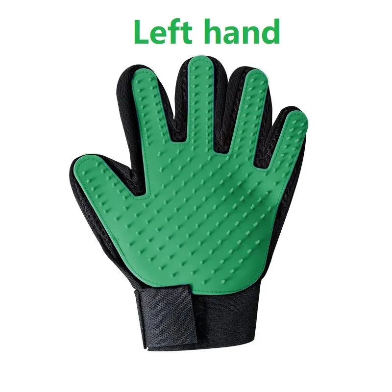Rubber Pet Grooming Glove - Deshedding and Massage Tool for Cats and Dogs - Bath and Grooming Aid