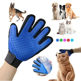 Rubber Pet Grooming Glove - Deshedding and Massage Tool for Cats and Dogs - Bath and Grooming Aid