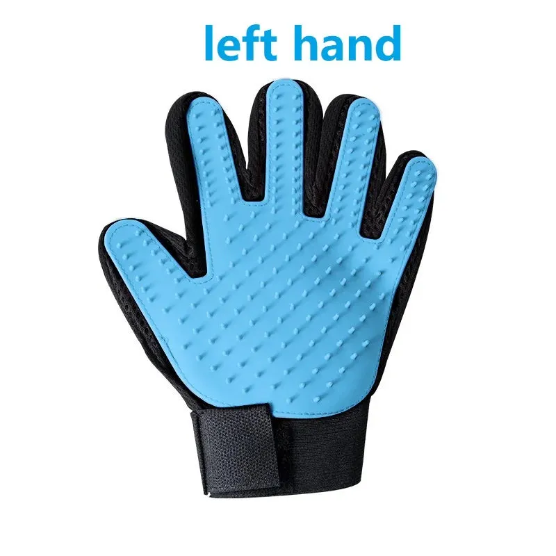 Rubber Pet Grooming Glove - Deshedding and Massage Tool for Cats and Dogs - Bath and Grooming Aid