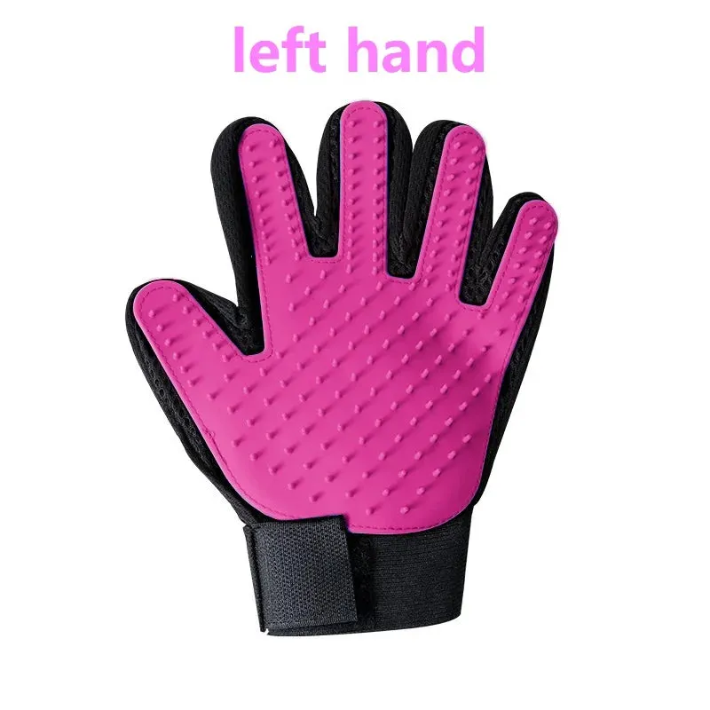 Rubber Pet Grooming Glove - Deshedding and Massage Tool for Cats and Dogs - Bath and Grooming Aid
