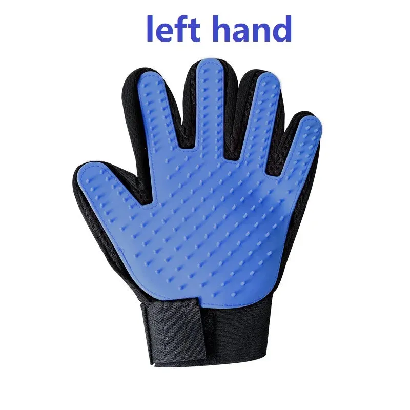 Rubber Pet Grooming Glove - Deshedding and Massage Tool for Cats and Dogs - Bath and Grooming Aid