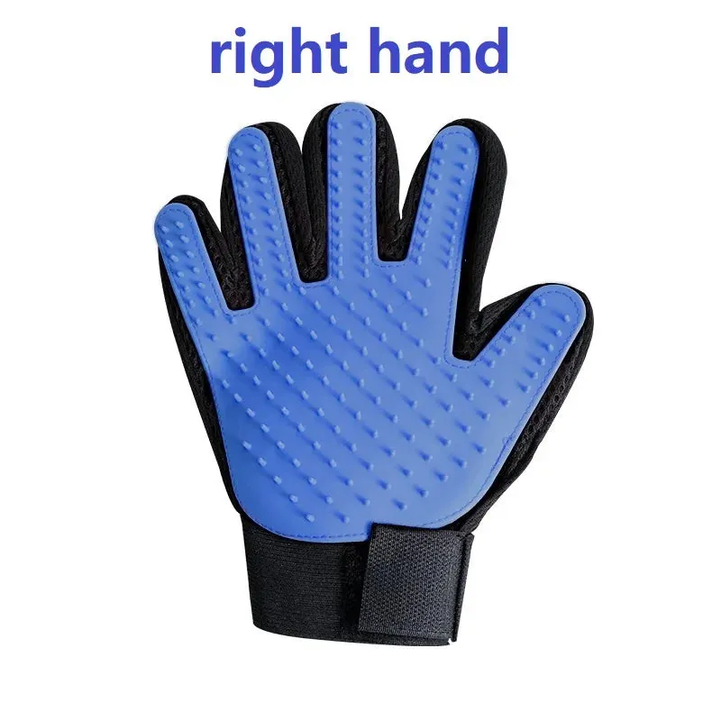 Rubber Pet Grooming Glove - Deshedding and Massage Tool for Cats and Dogs - Bath and Grooming Aid