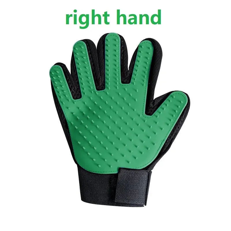Rubber Pet Grooming Glove - Deshedding and Massage Tool for Cats and Dogs - Bath and Grooming Aid