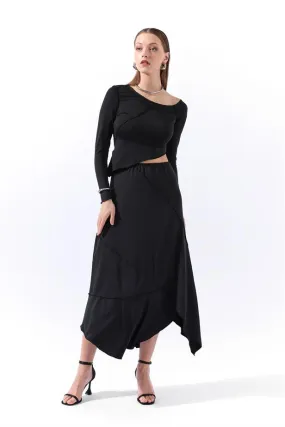 RYN Wholesale Asymmetric Skirt Black - Mandeville