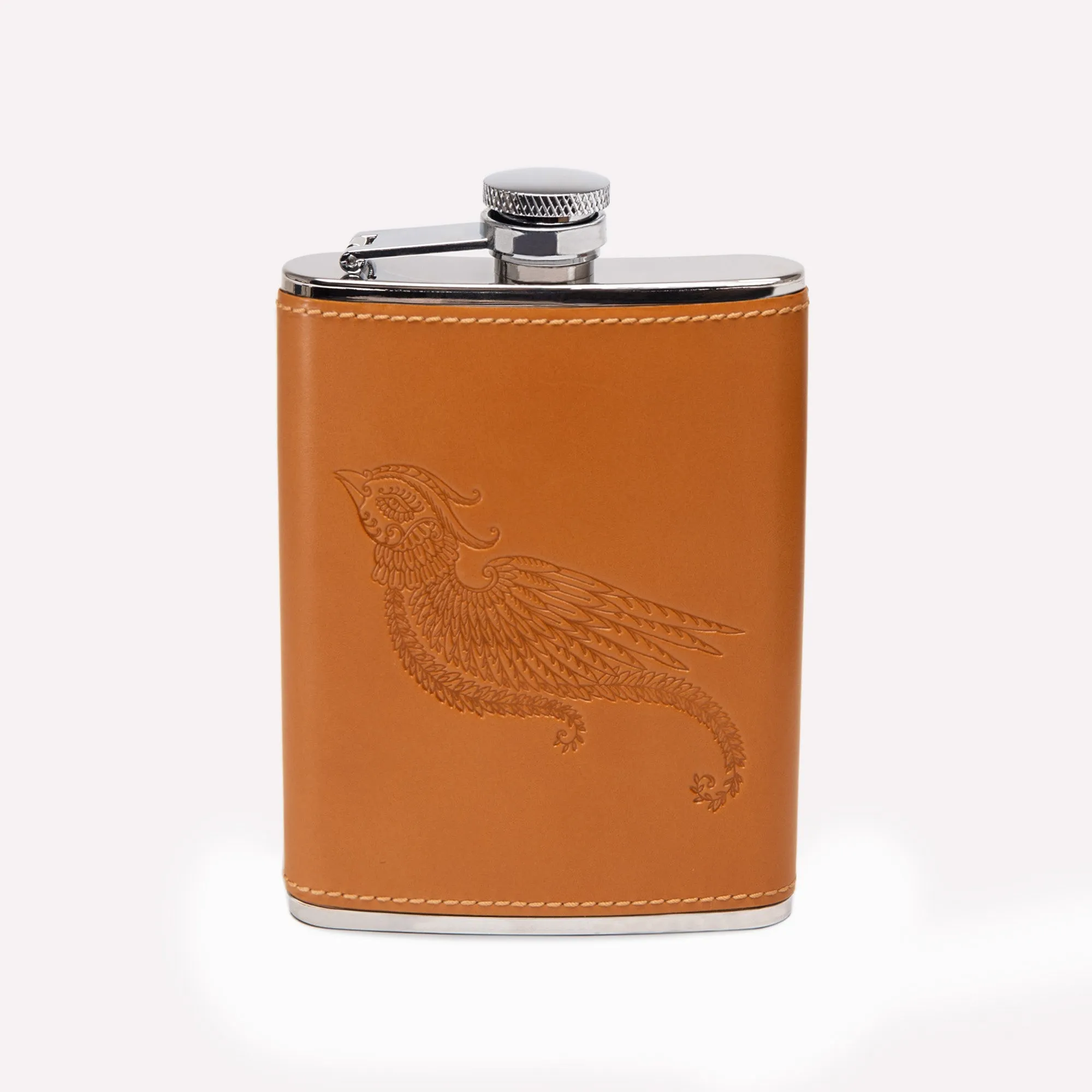 Saira Hunjan X Ettinger Pheasant 6oz Captive Top Hip Flask