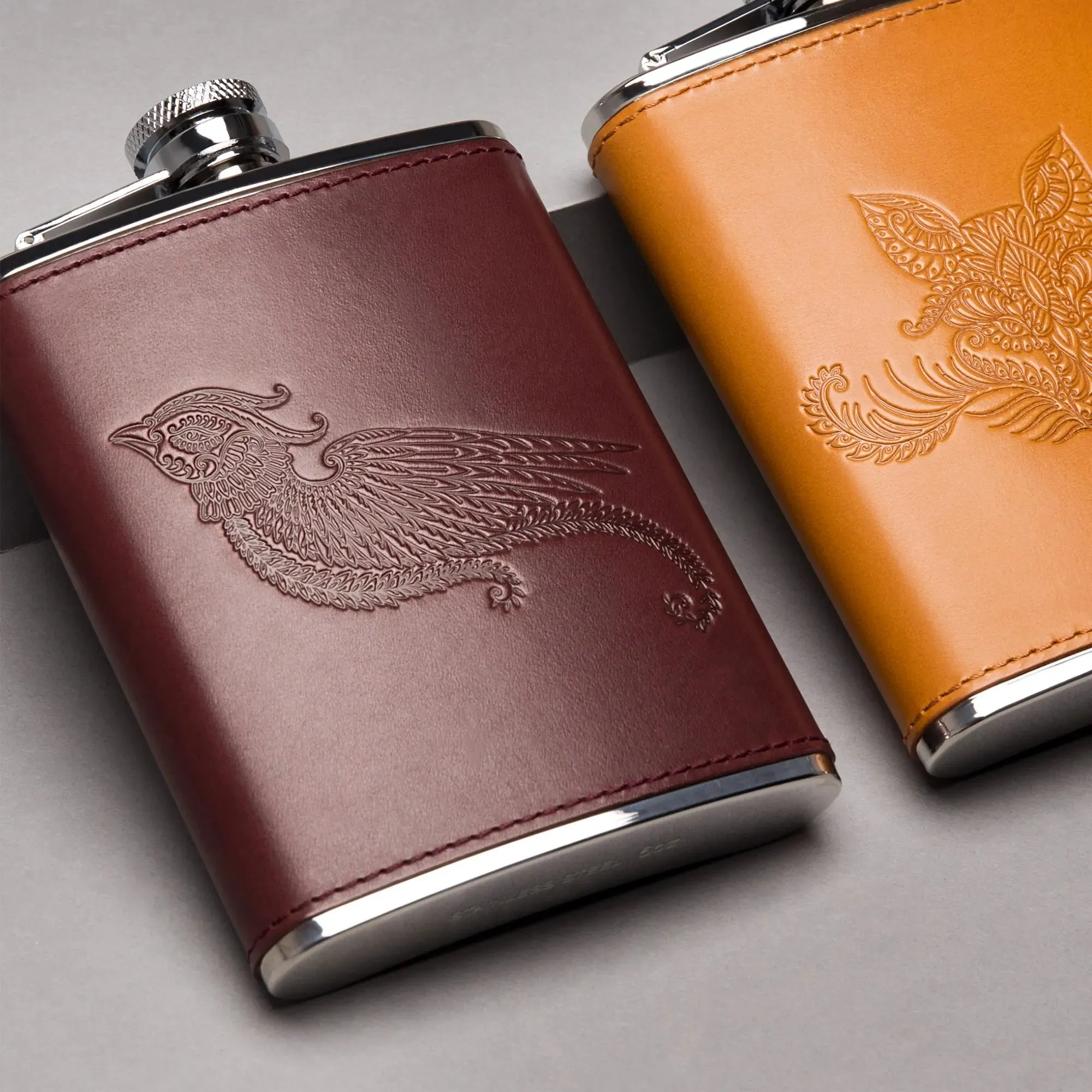 Saira Hunjan X Ettinger Pheasant 6oz Captive Top Hip Flask