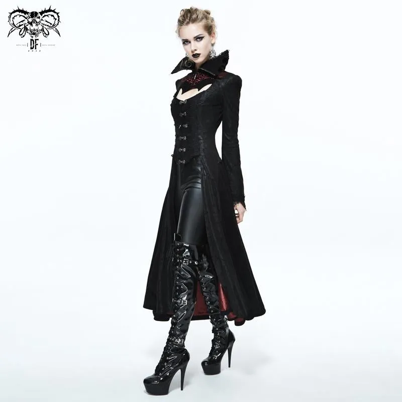 'Scarlet Town' Gothic Overcoat with Medici Collar
