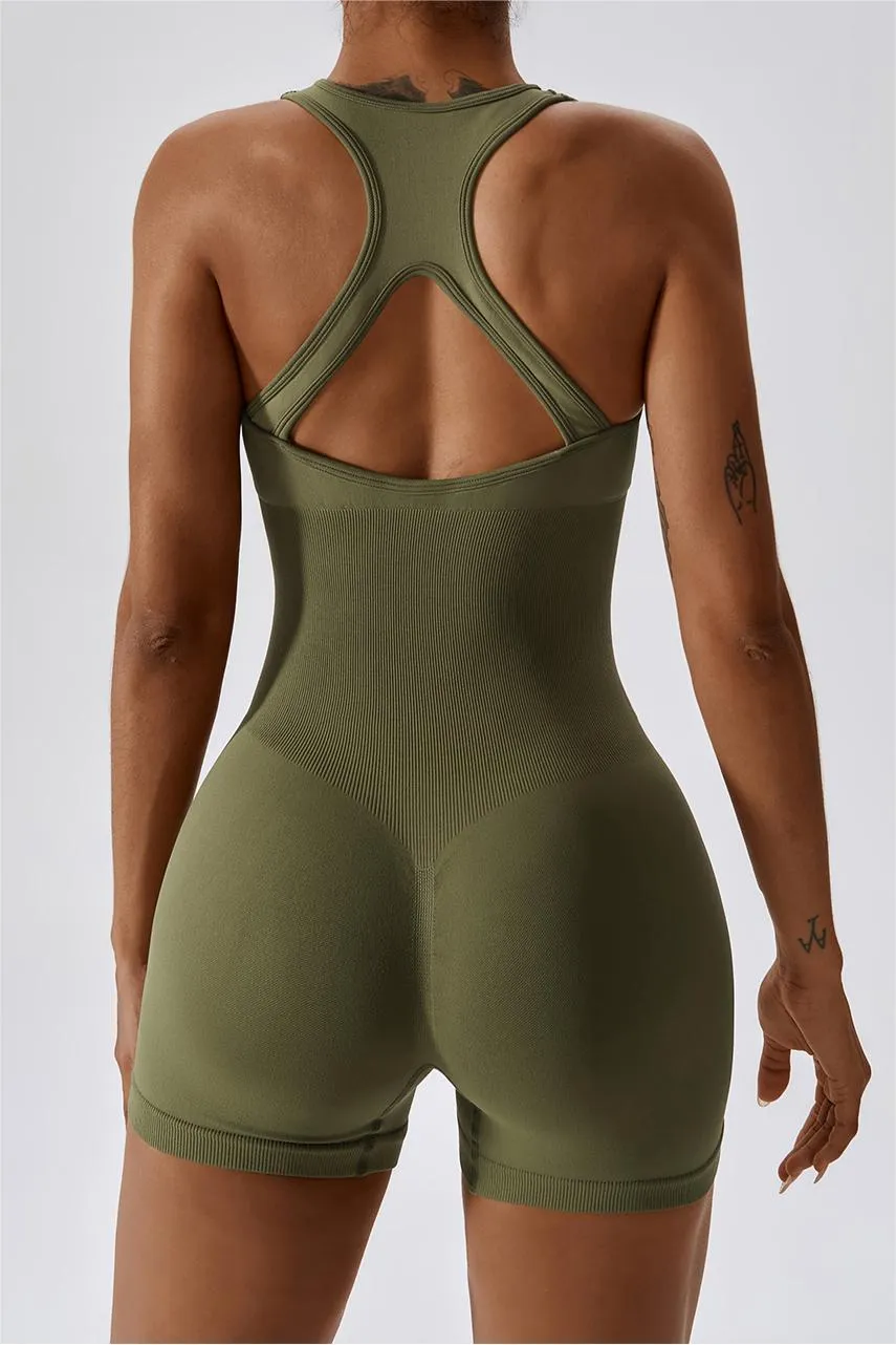 Seamless Racerback Athletic Romper