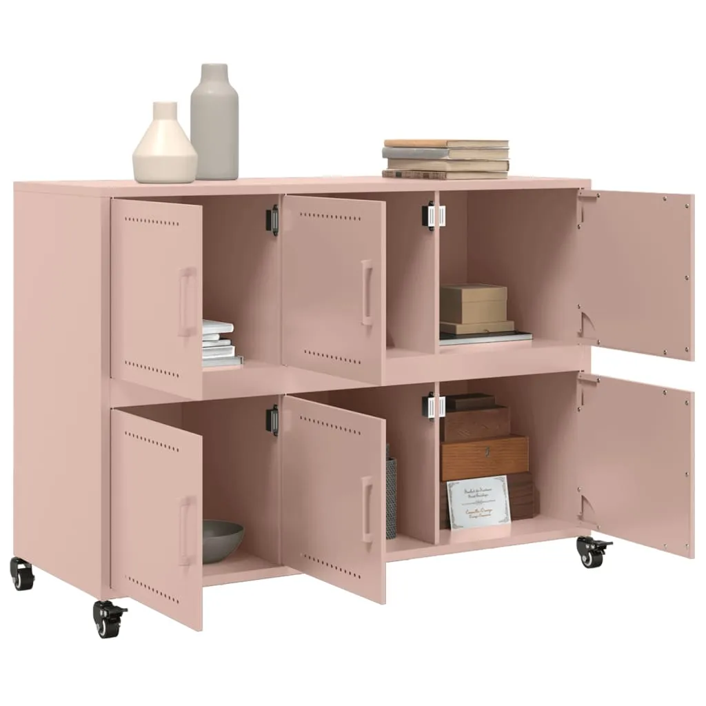 Sideboard Pink 100.5x39x72 cm Cold-rolled Steel