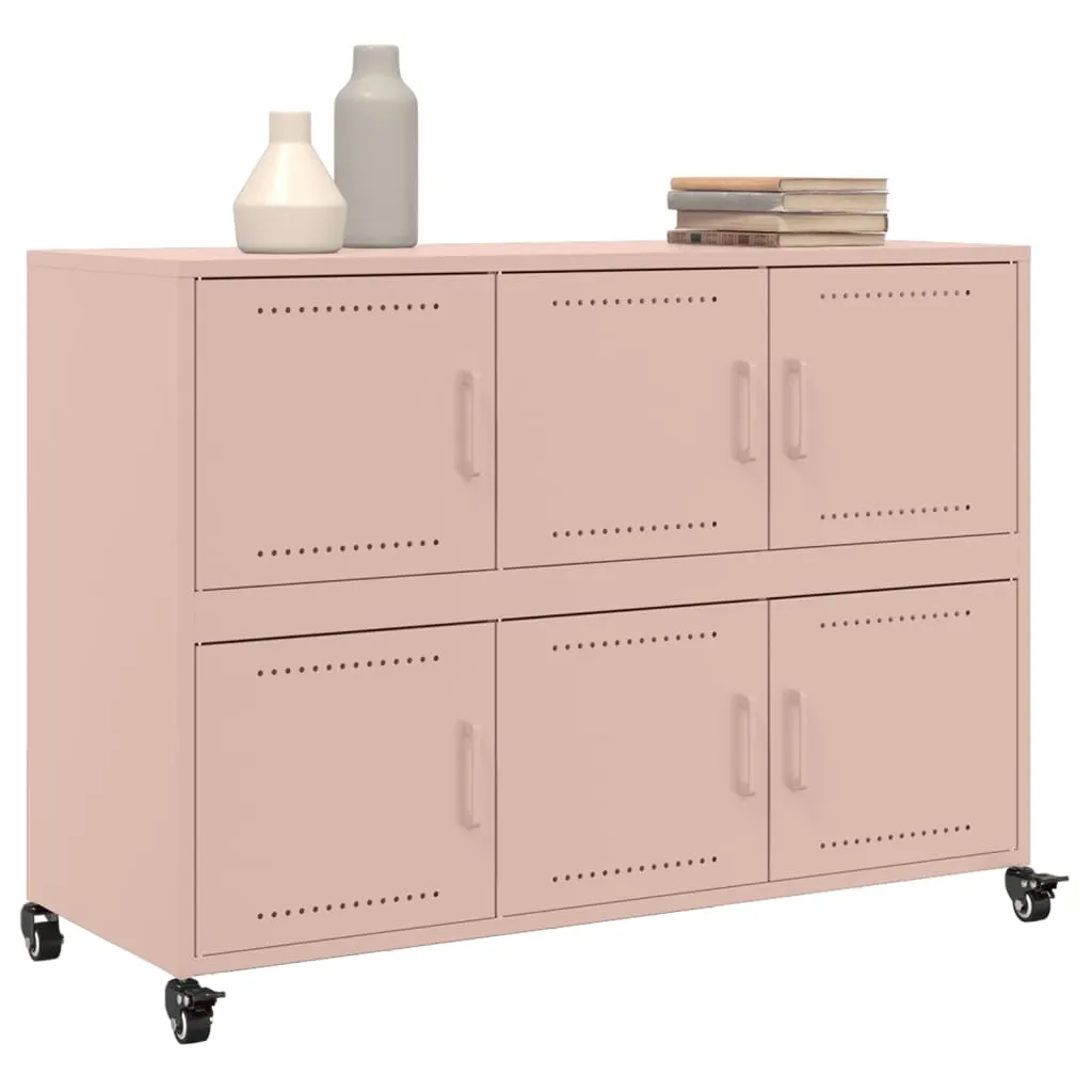 Sideboard Pink 100.5x39x72 cm Cold-rolled Steel