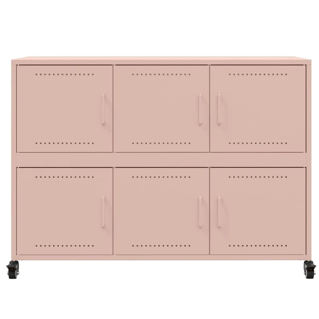 Sideboard Pink 100.5x39x72 cm Cold-rolled Steel