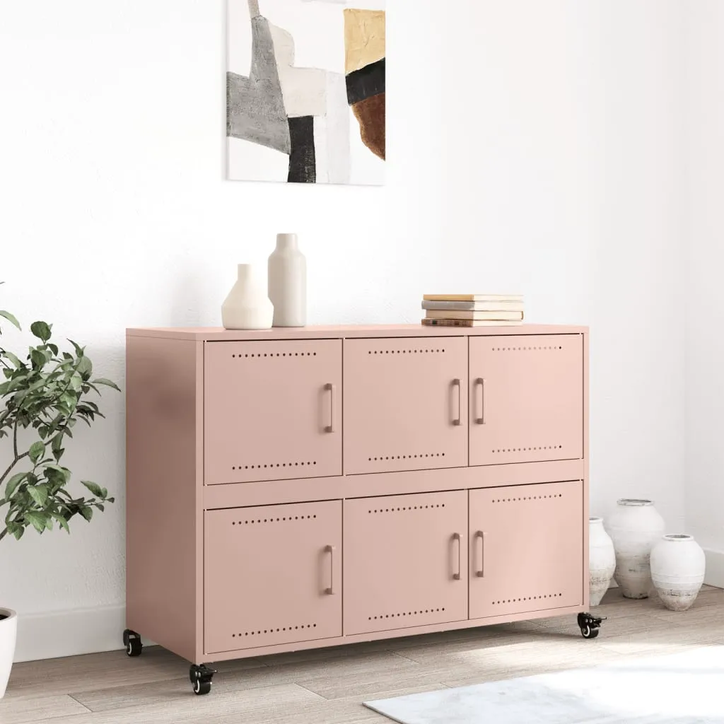 Sideboard Pink 100.5x39x72 cm Cold-rolled Steel