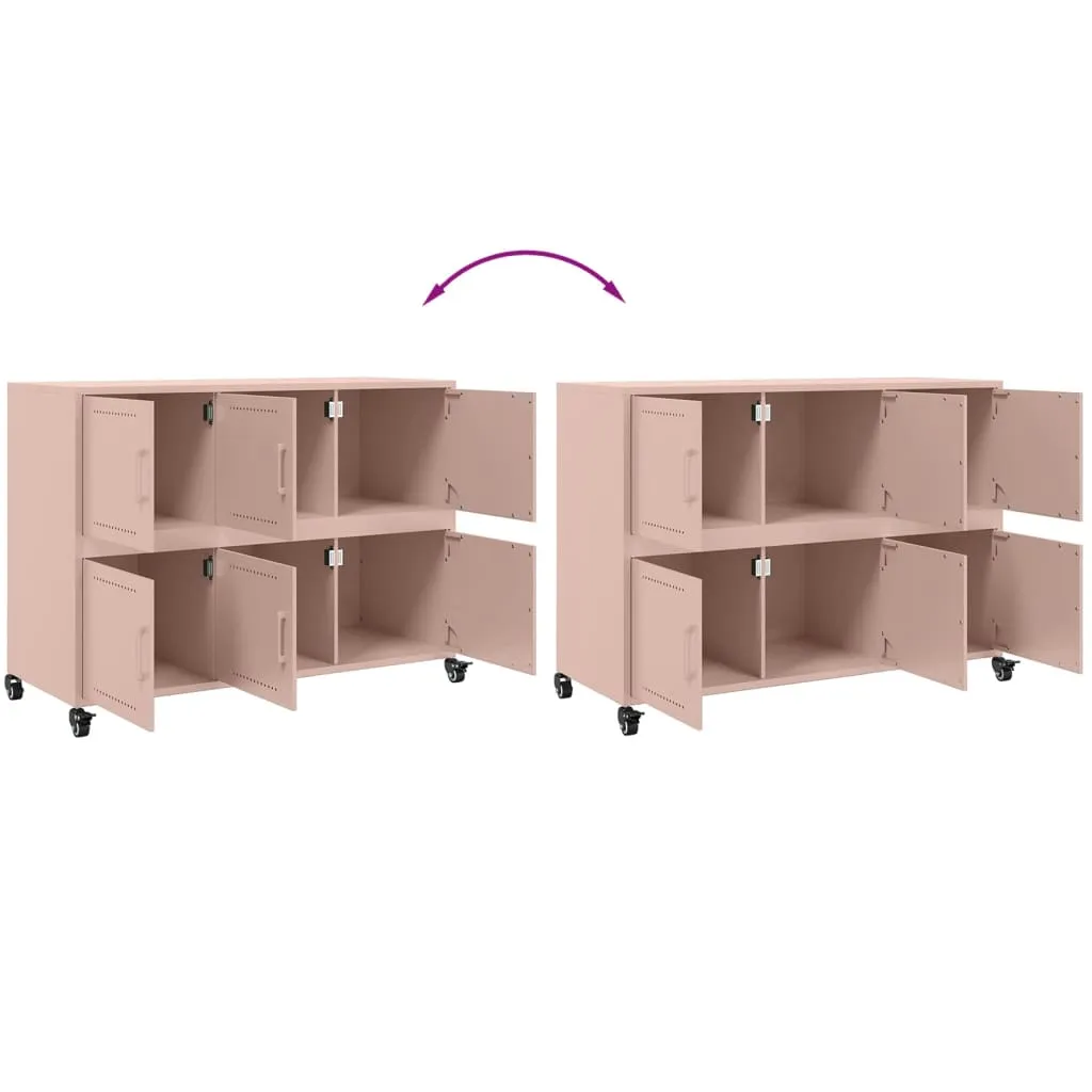 Sideboard Pink 100.5x39x72 cm Cold-rolled Steel