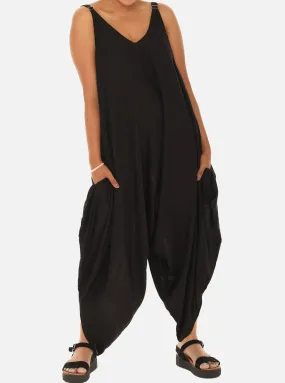 Solid Color Harem Jumpsuit for Women