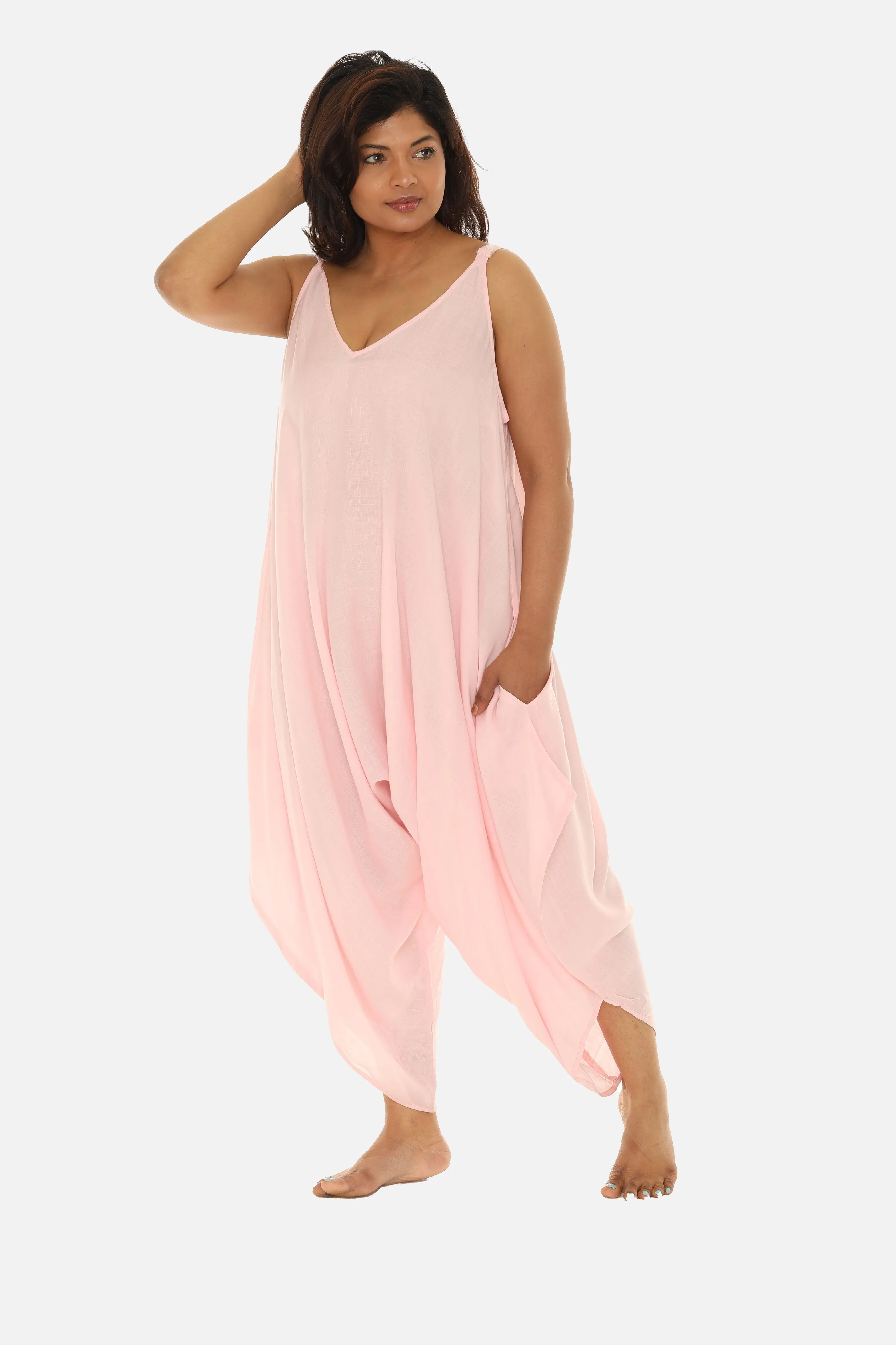 Solid Color Harem Jumpsuit for Women