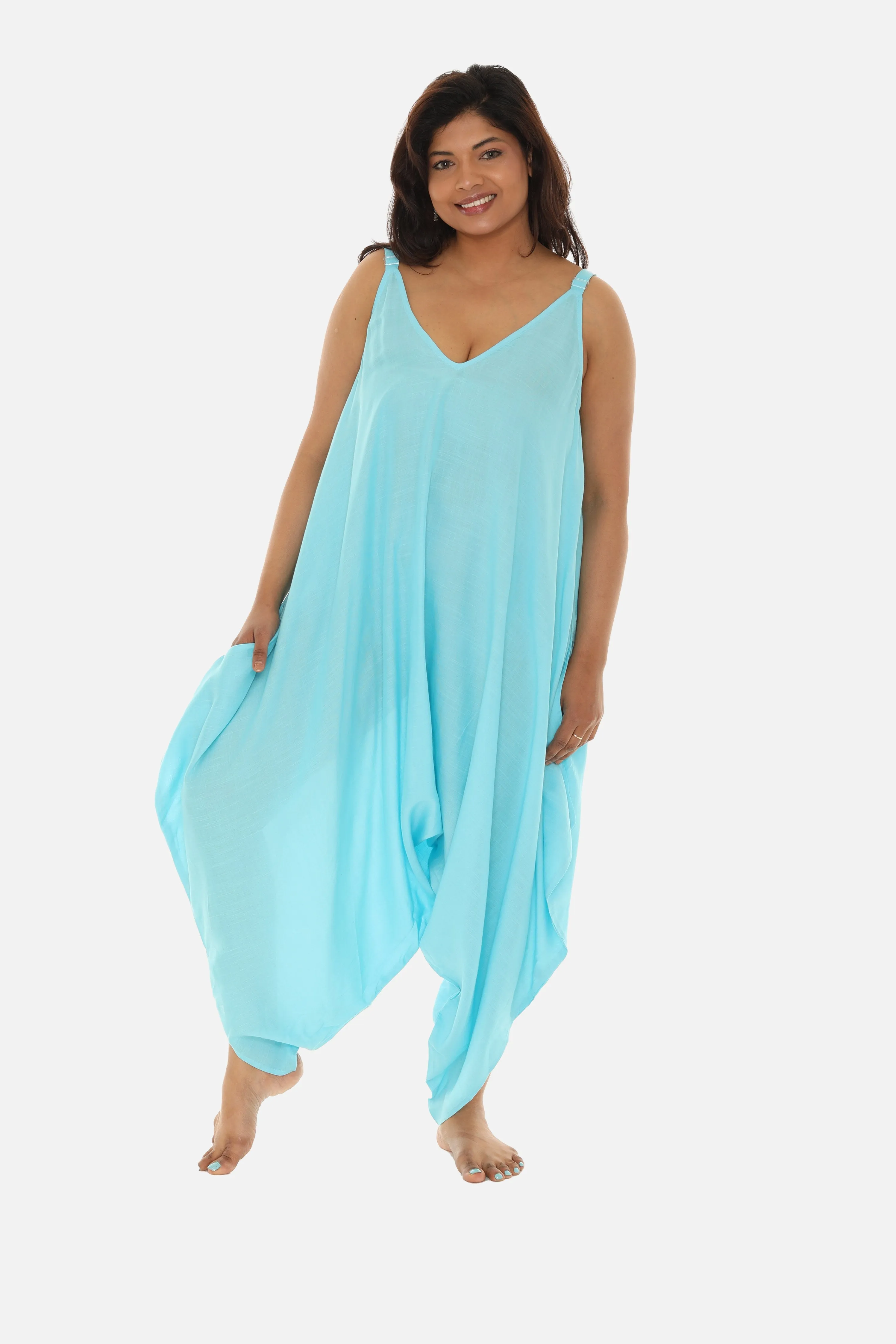 Solid Color Harem Jumpsuit for Women