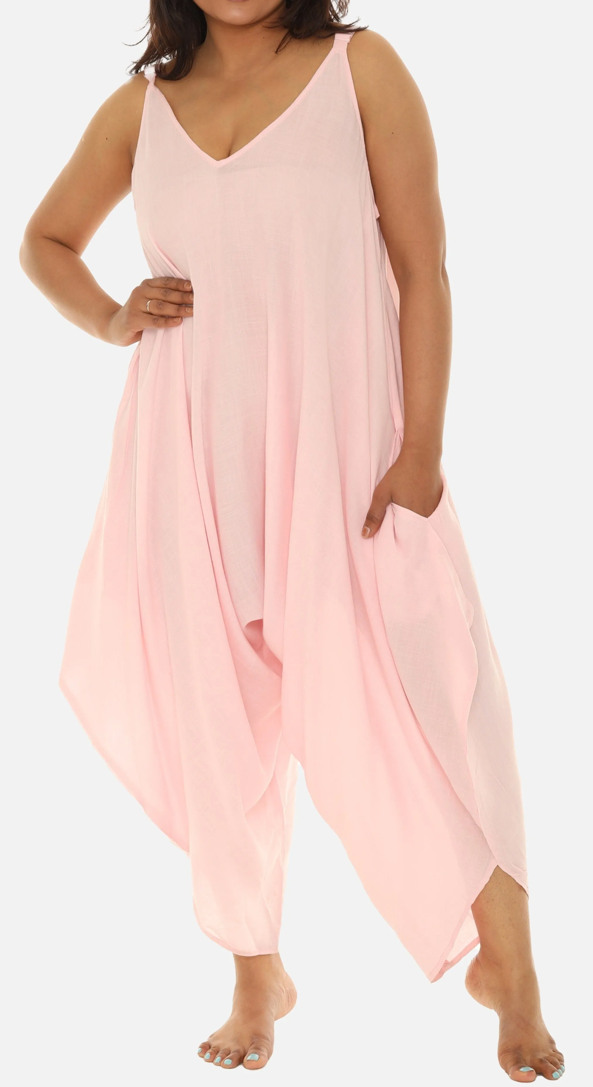 Solid Color Harem Jumpsuit for Women