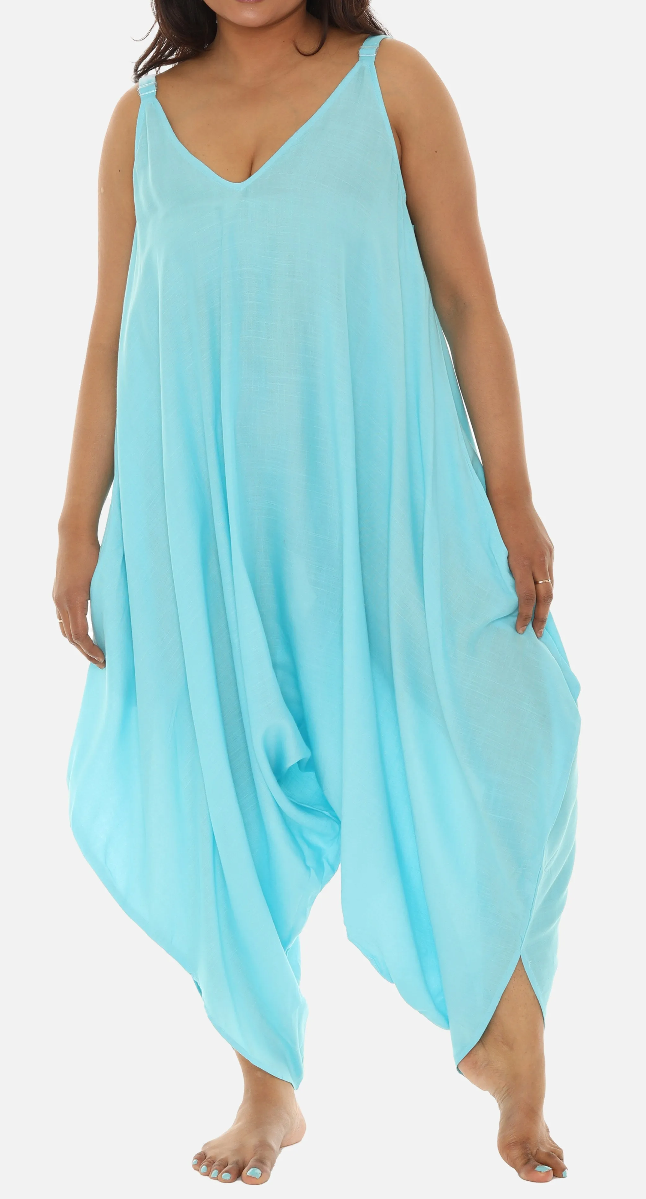 Solid Color Harem Jumpsuit for Women
