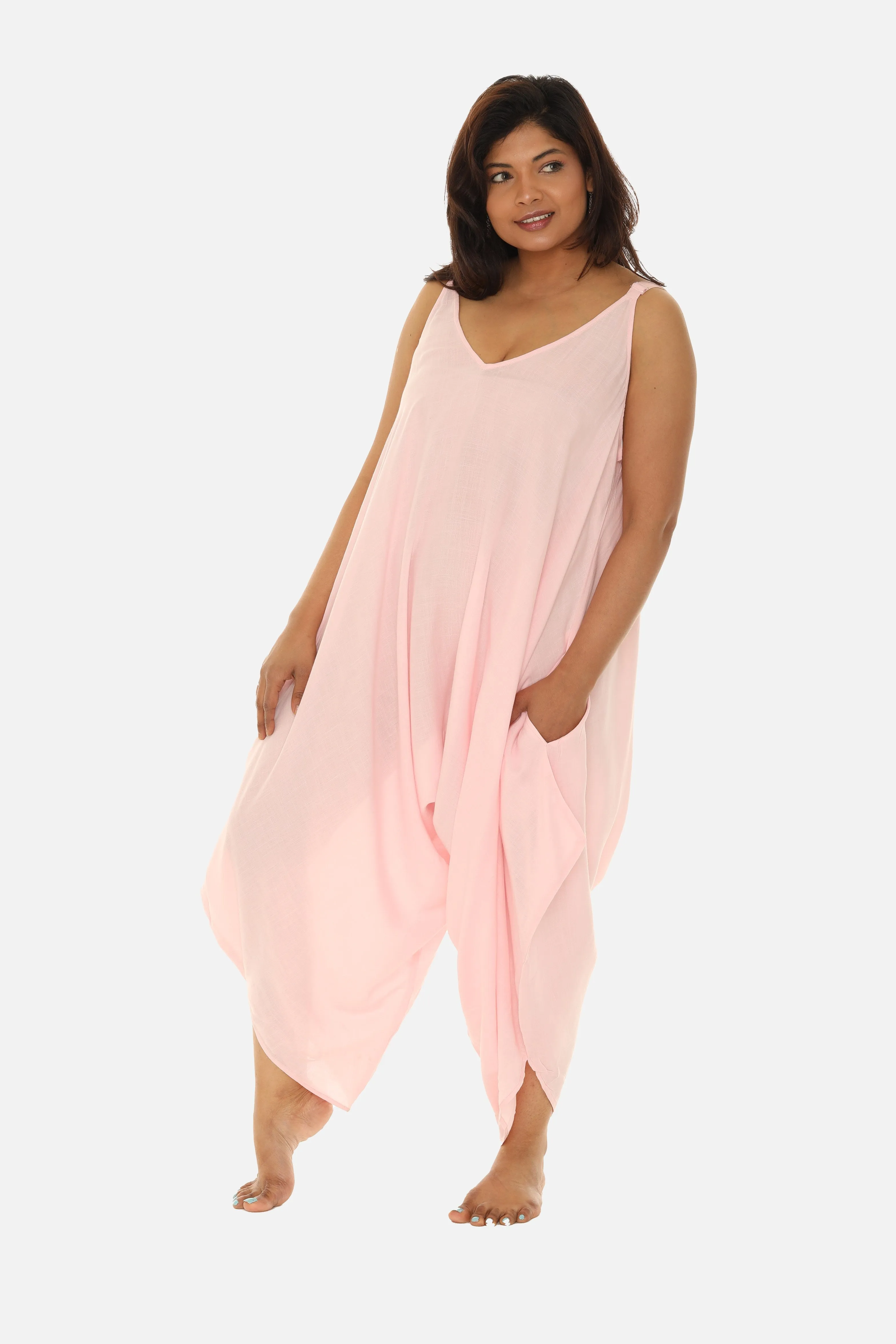 Solid Color Harem Jumpsuit for Women