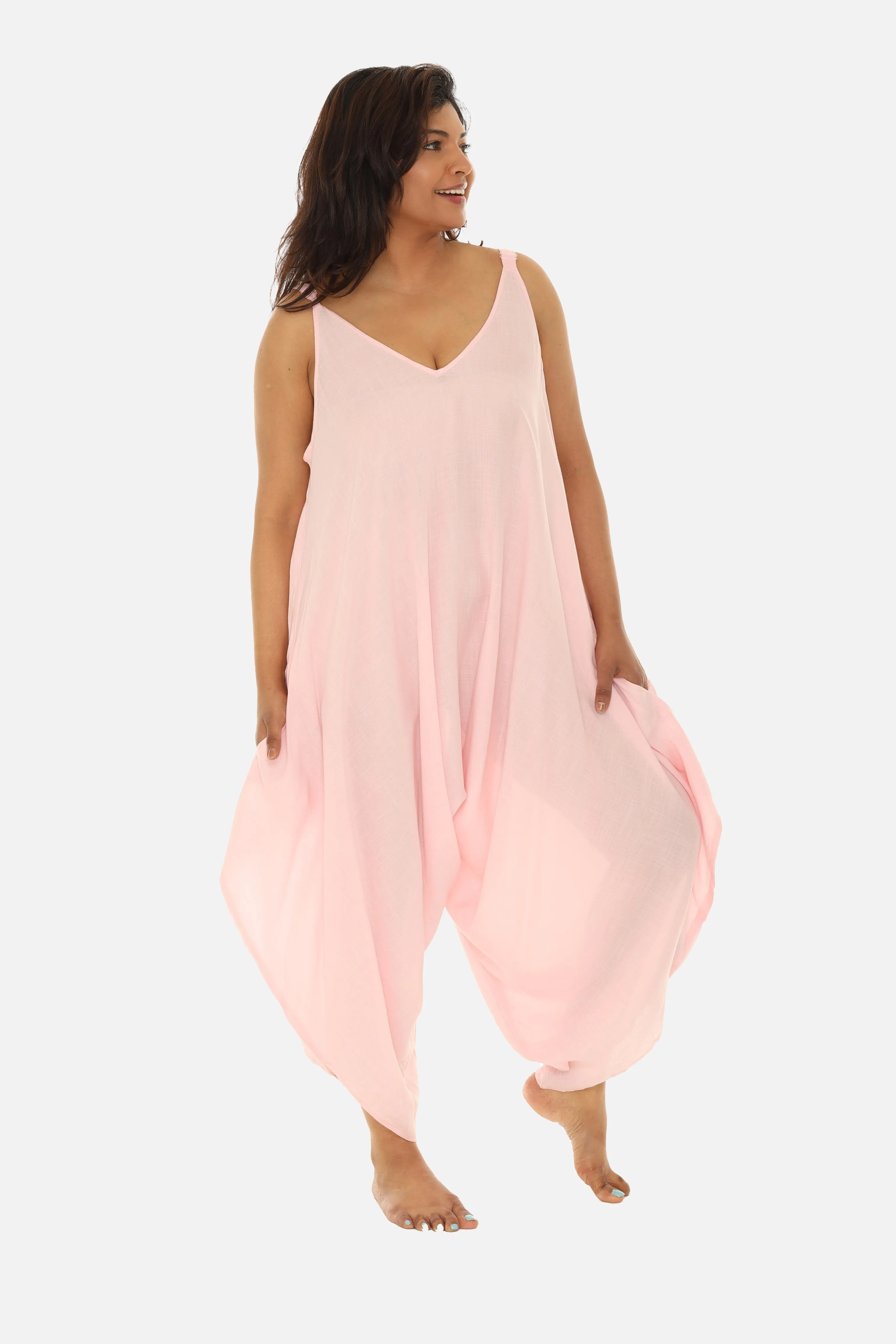 Solid Color Harem Jumpsuit for Women