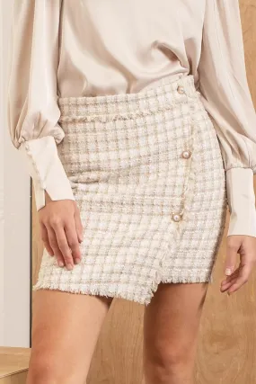 tweed mini skirt