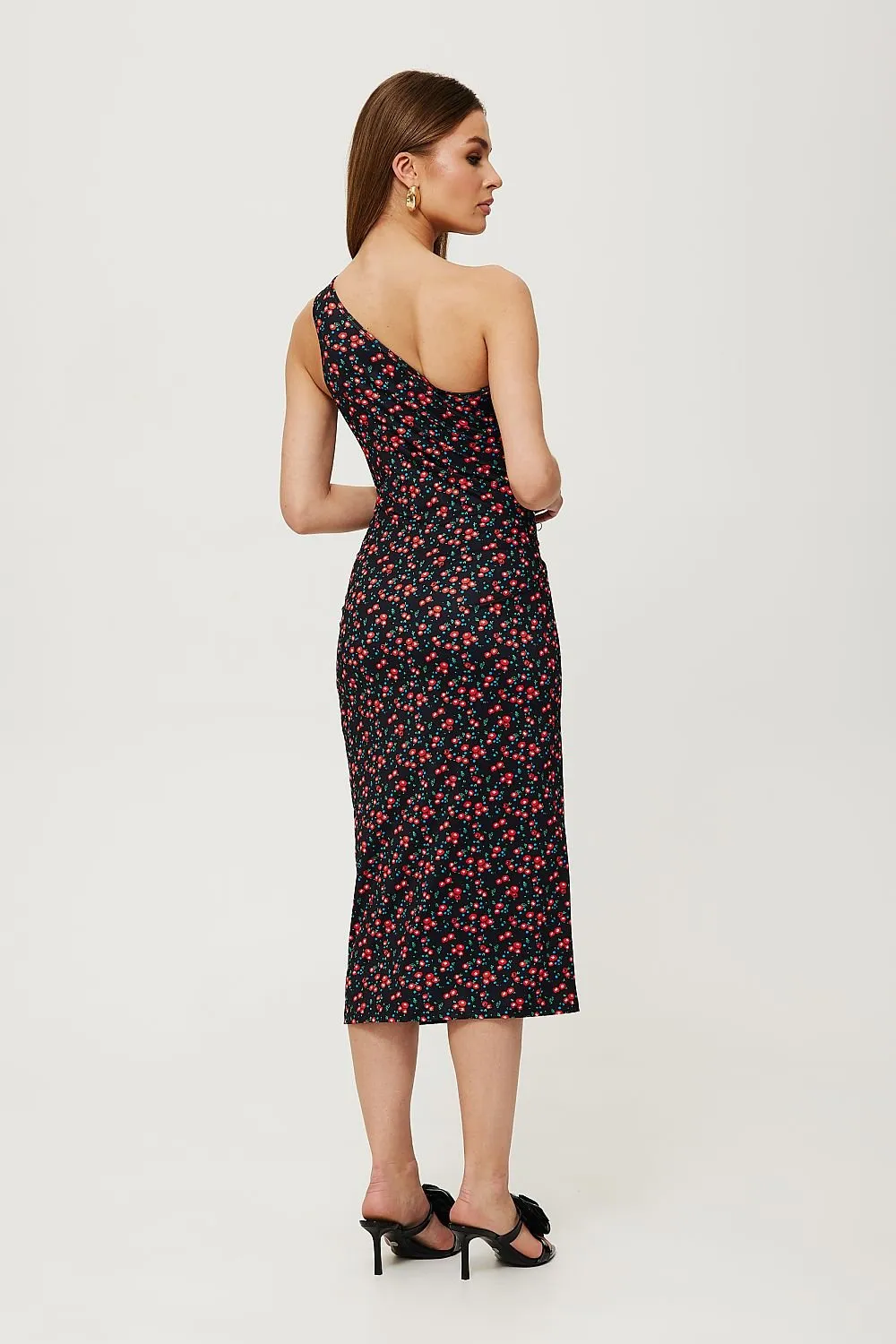 Unique printed knit fabric charming daydress