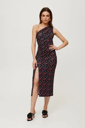 Unique printed knit fabric charming daydress