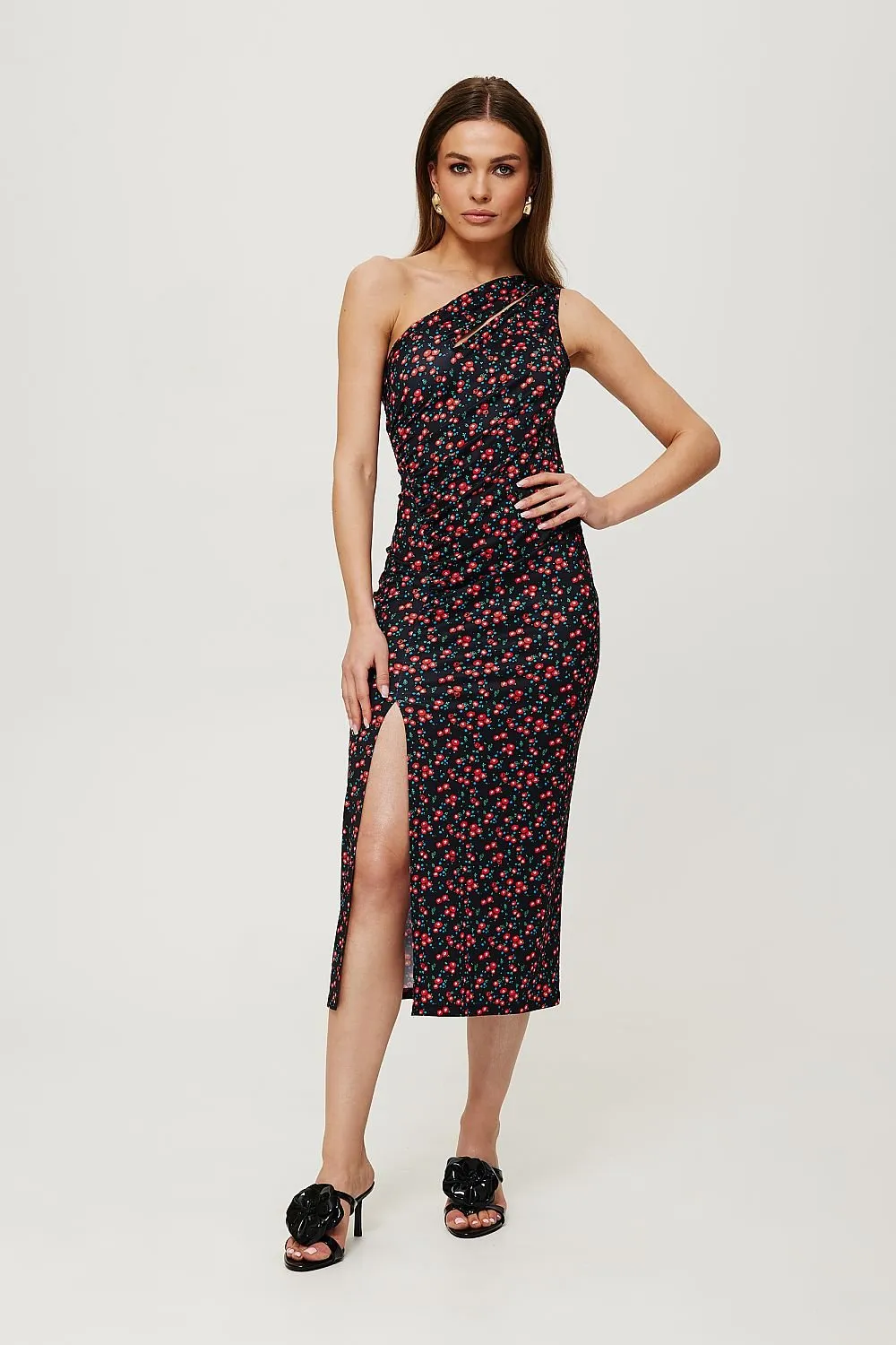Unique printed knit fabric charming daydress