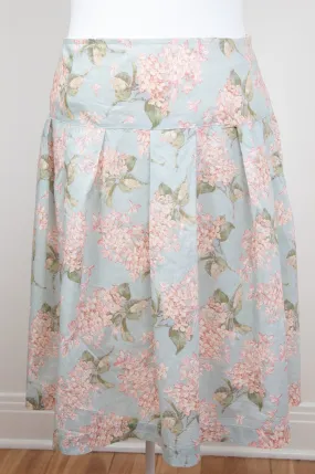 Vintage floral pleated skirt