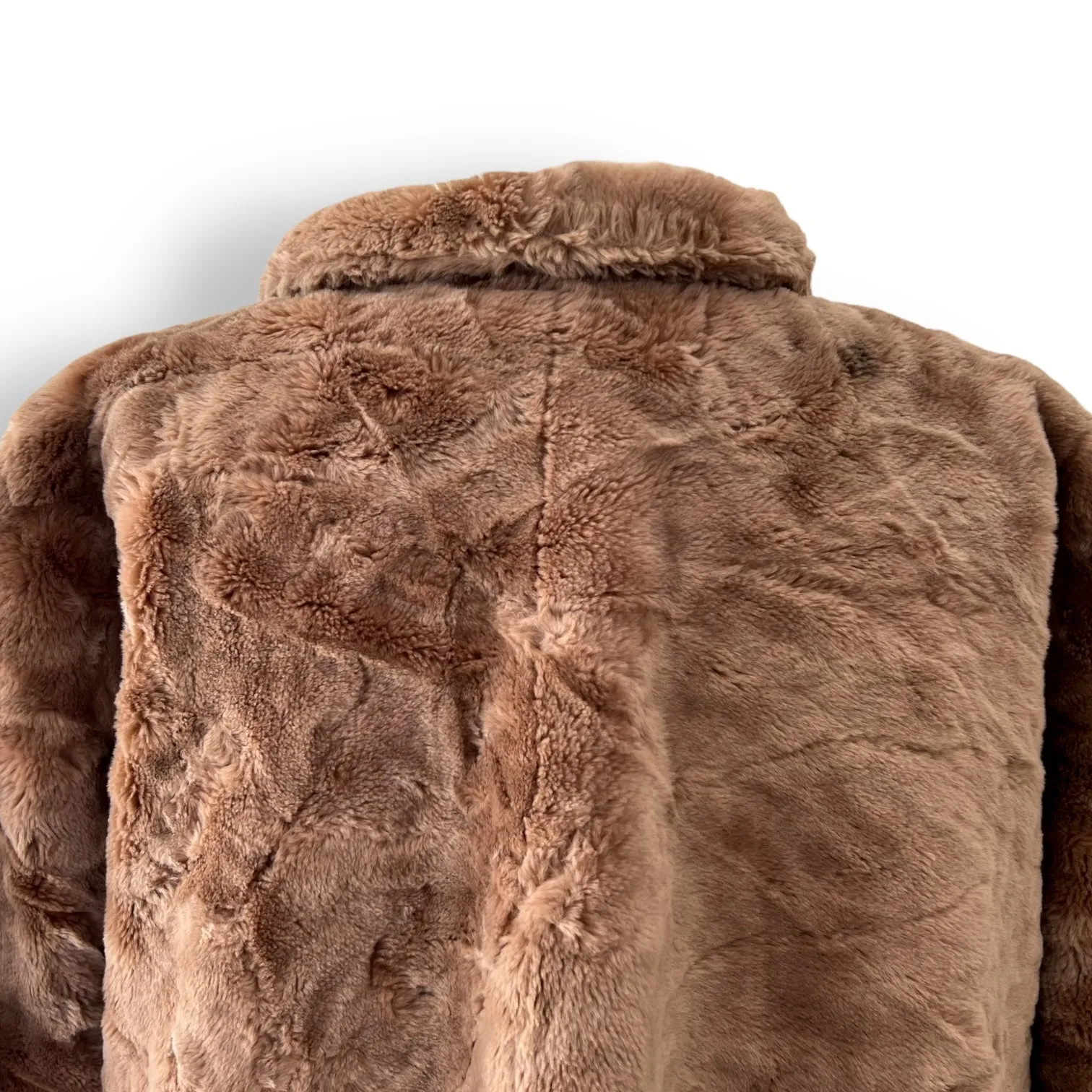 Vintage Tan Faux Fur Coat