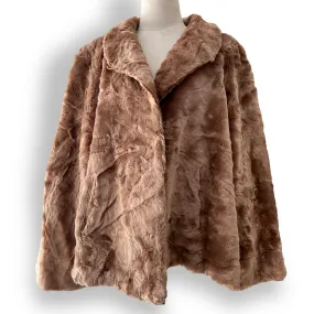 Vintage Tan Faux Fur Coat
