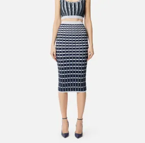 Viscose skirt with micro-ruffles