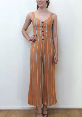 YW2187-3SS Striped Button Jumpsuit (Pack)